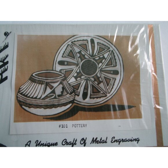 Vintage Art Metal Engraving Kit Using A Dart 101 Pottery Design Open Box Unworke - Picture 5 of 10